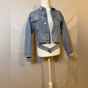 LNDN Women’s XS Organic Cotton‎ Faded Indigo Denim Jacket